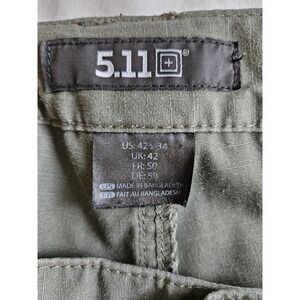 5.11 Tactical Cargo Pants Mens 42x34 Green Cotton Ripstop Utility Work Trousers